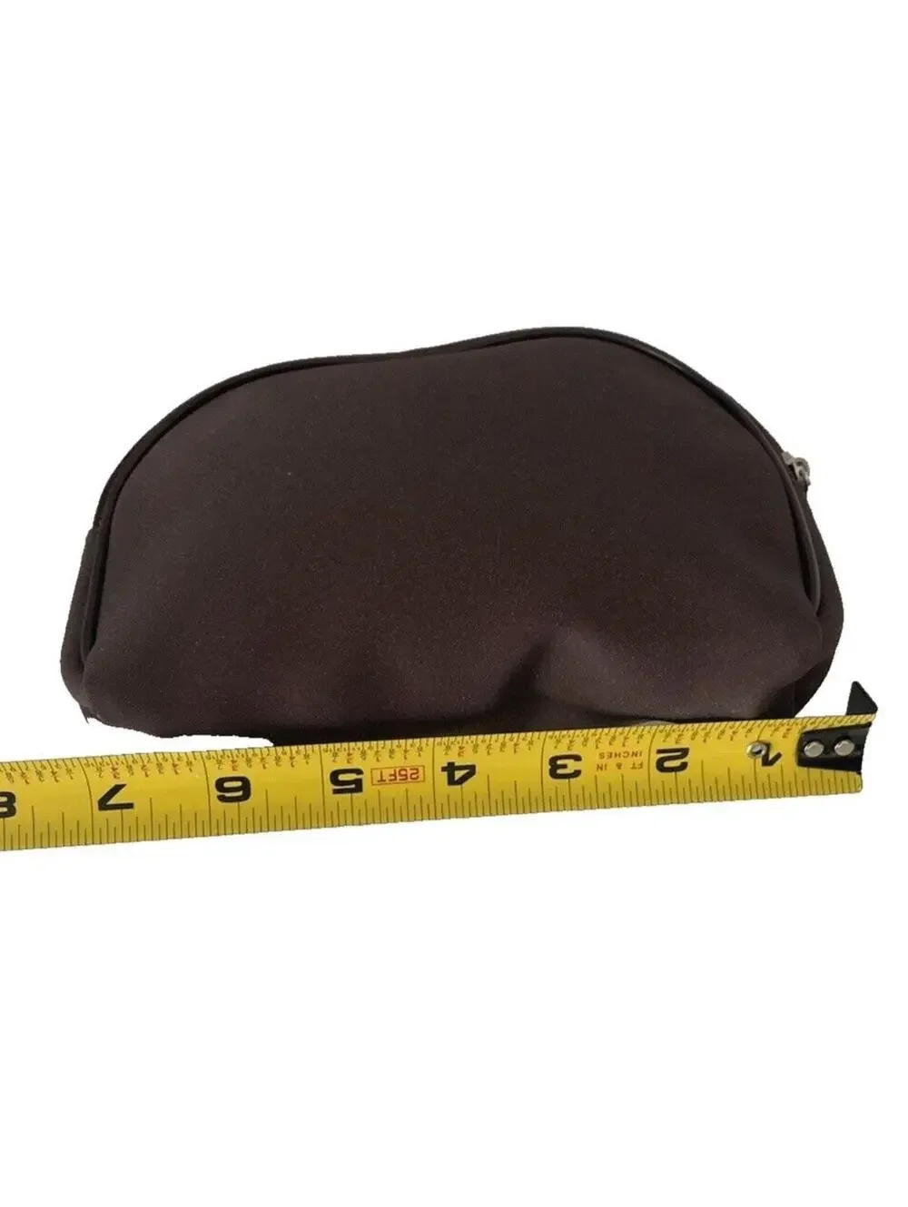 Lancôme Makeup Brown Cosmetic Bag Vintage 2000 Travel Case Zipper Pouch
